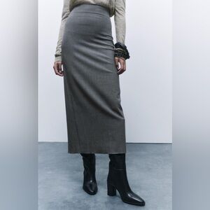 Zara Charcoal Pencil Skirt